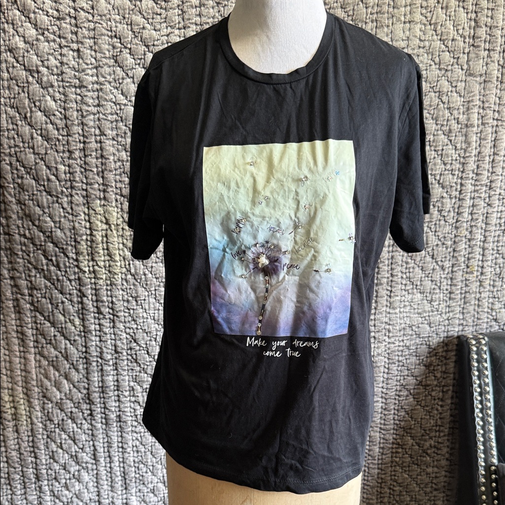 Black Graphic Short Sleeve Tee Black Graphic Short Sleeve Tee